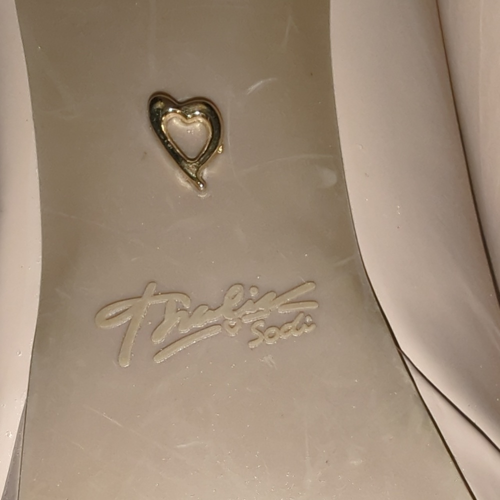 New! Thalia Sodi Elegant Nude Peep-Toe Heels Size 10 - Picture 9 of 10